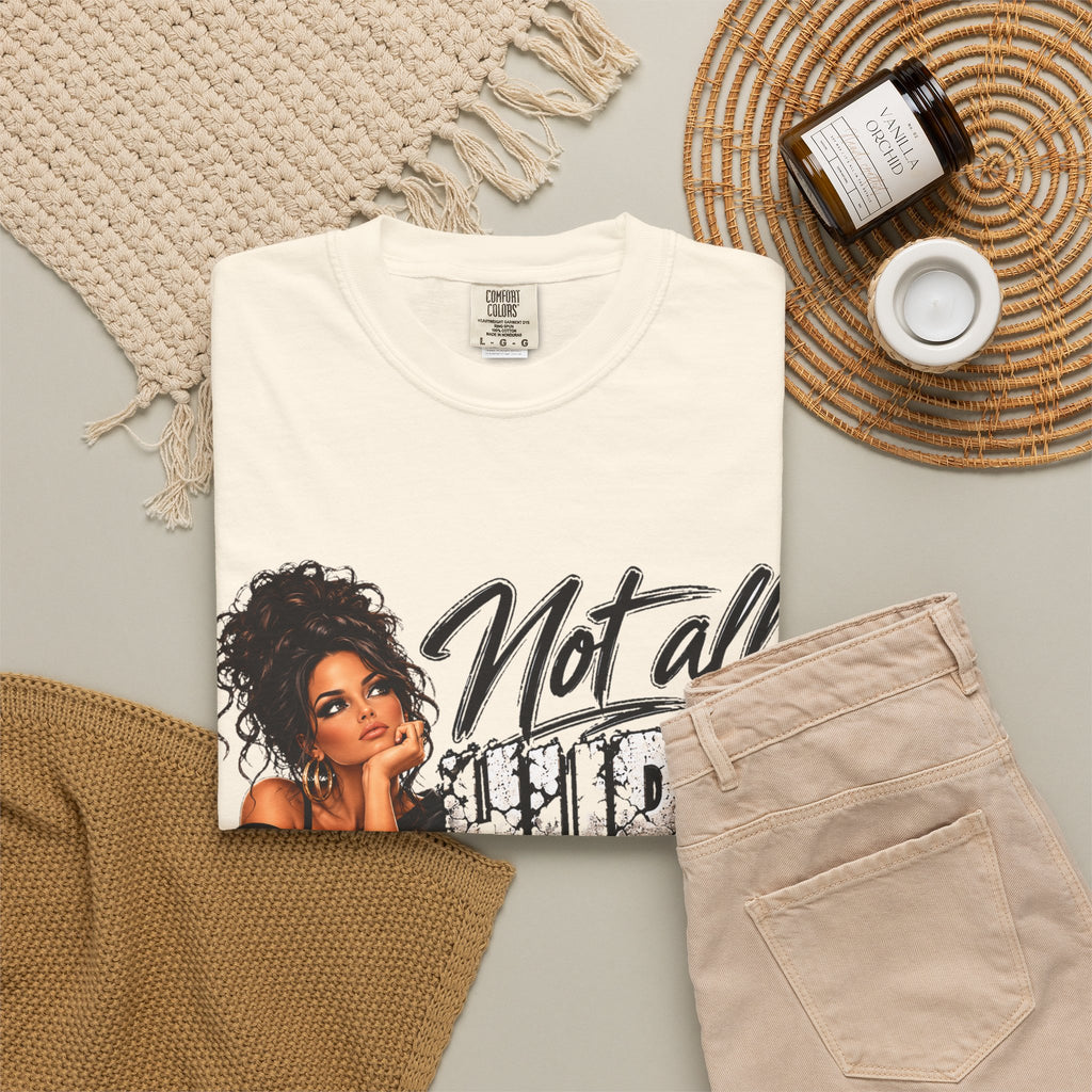 T-Shirt — "Not All Hurts Can Be Photographed" Graphic Tee (Sad Girl Illustration)