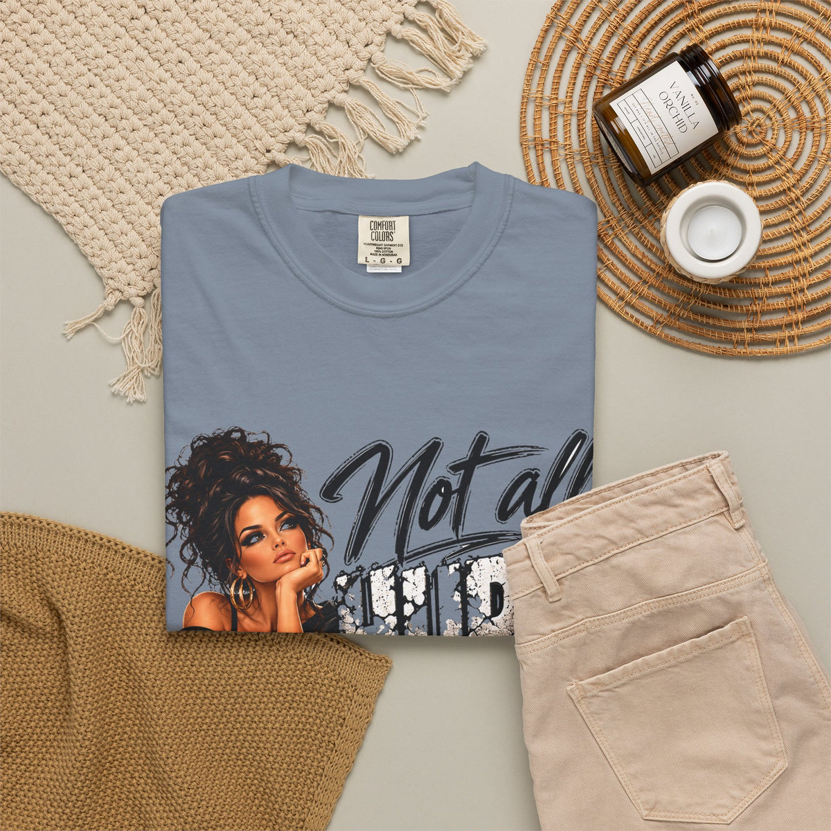 T-Shirt — "Not All Hurts Can Be Photographed" Graphic Tee (Sad Girl Illustration)