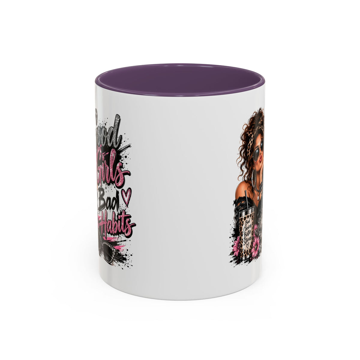 Good Girls Bad Habits Accent Coffee Mug – 11/15oz Stylish Graphic Mug for Trendy Women