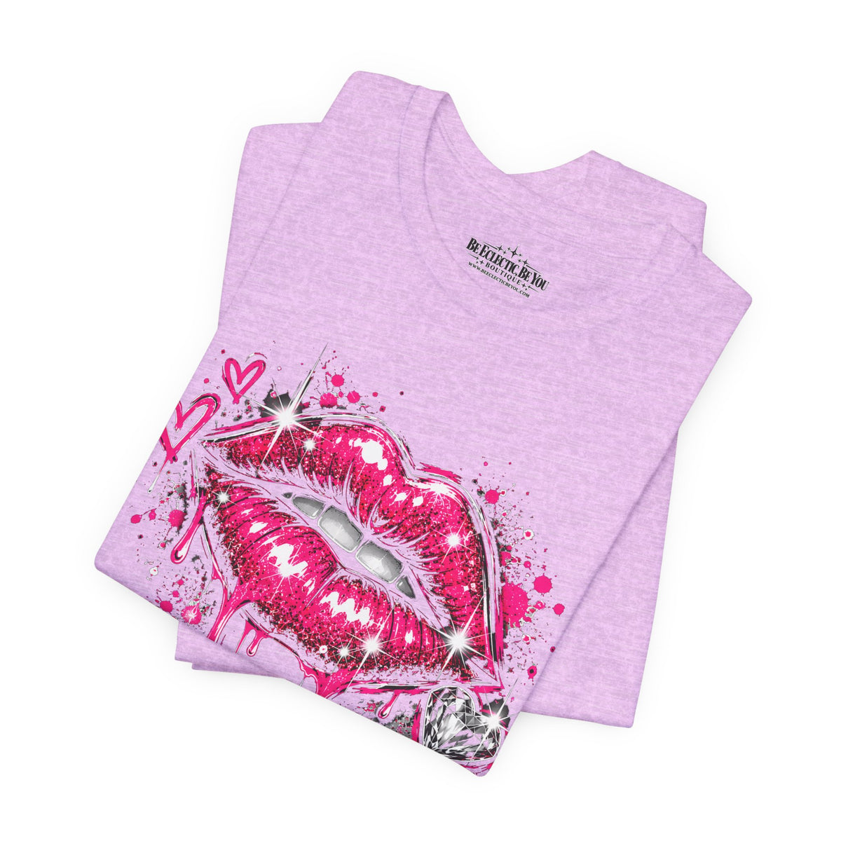 Kiss Lips Graphic Tee Sparkly