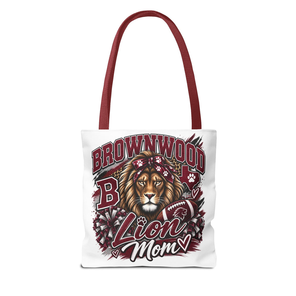 Lion Mom Tote Bag — Brownwood School Spirit Lion Mom Tote