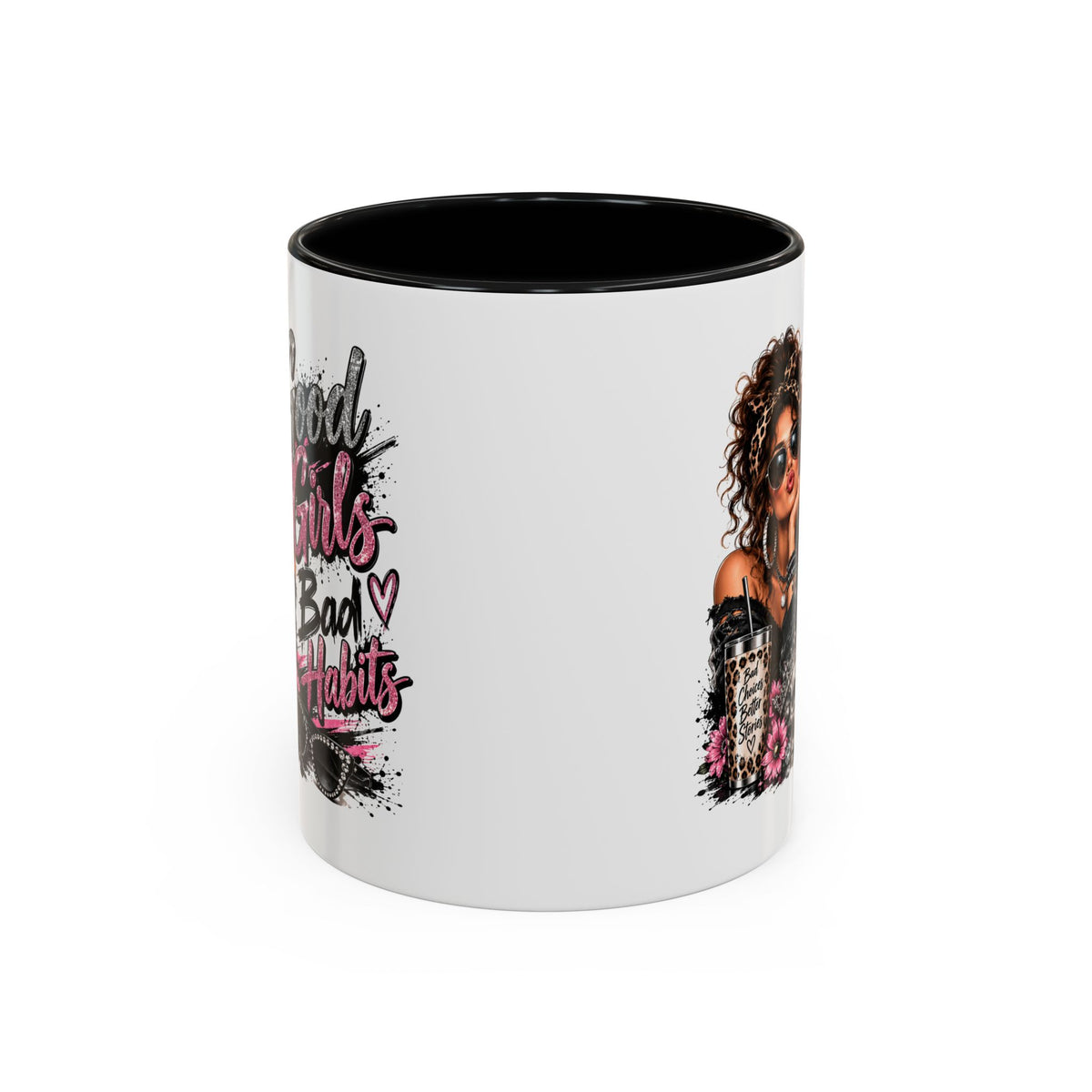Good Girls Bad Habits Accent Coffee Mug – 11/15oz Stylish Graphic Mug for Trendy Women
