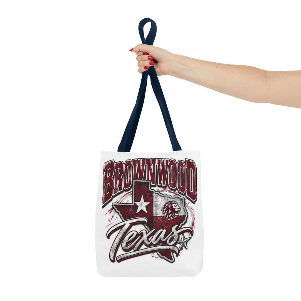 Brownwood Texas Tote Bag – Vintage State Pride AOP Canvas Tote