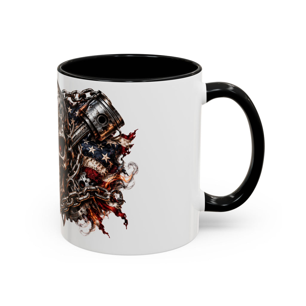 Skull & American Flag Coffee Mug (Accent, 11/15oz)