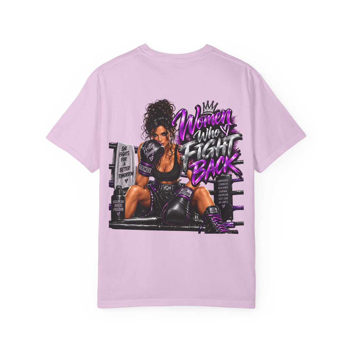 Women Who Fight Back T-Shirt — Boxing Graphic Tee for Strong Women