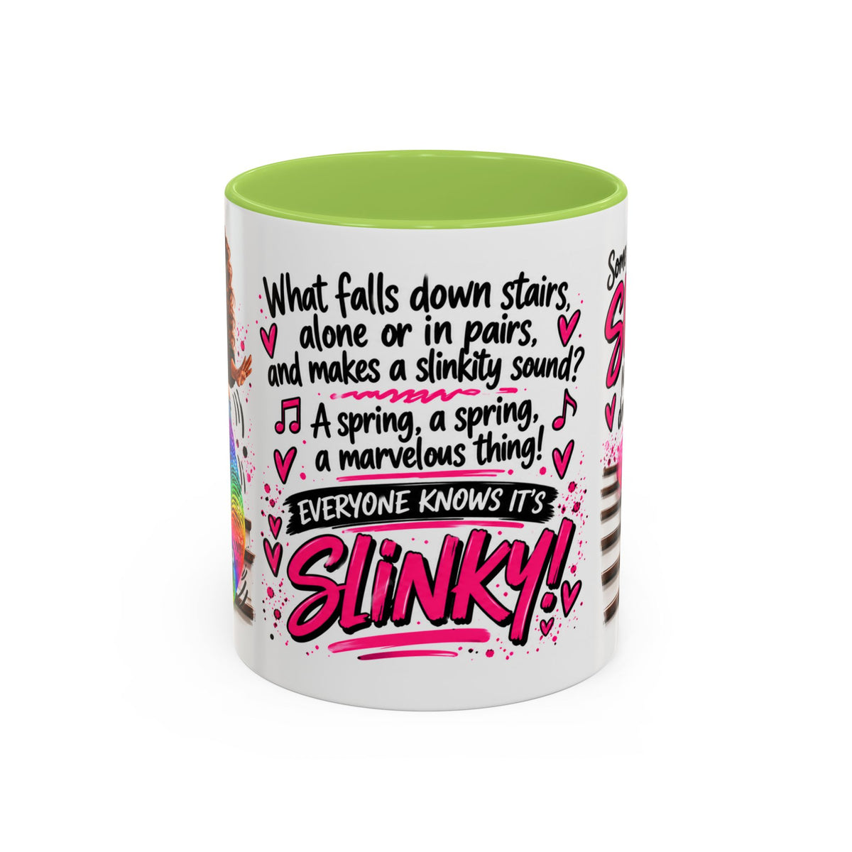 Slinky Coffee Mug — Funny Rainbow Slinky Gift for Friends & Teachers