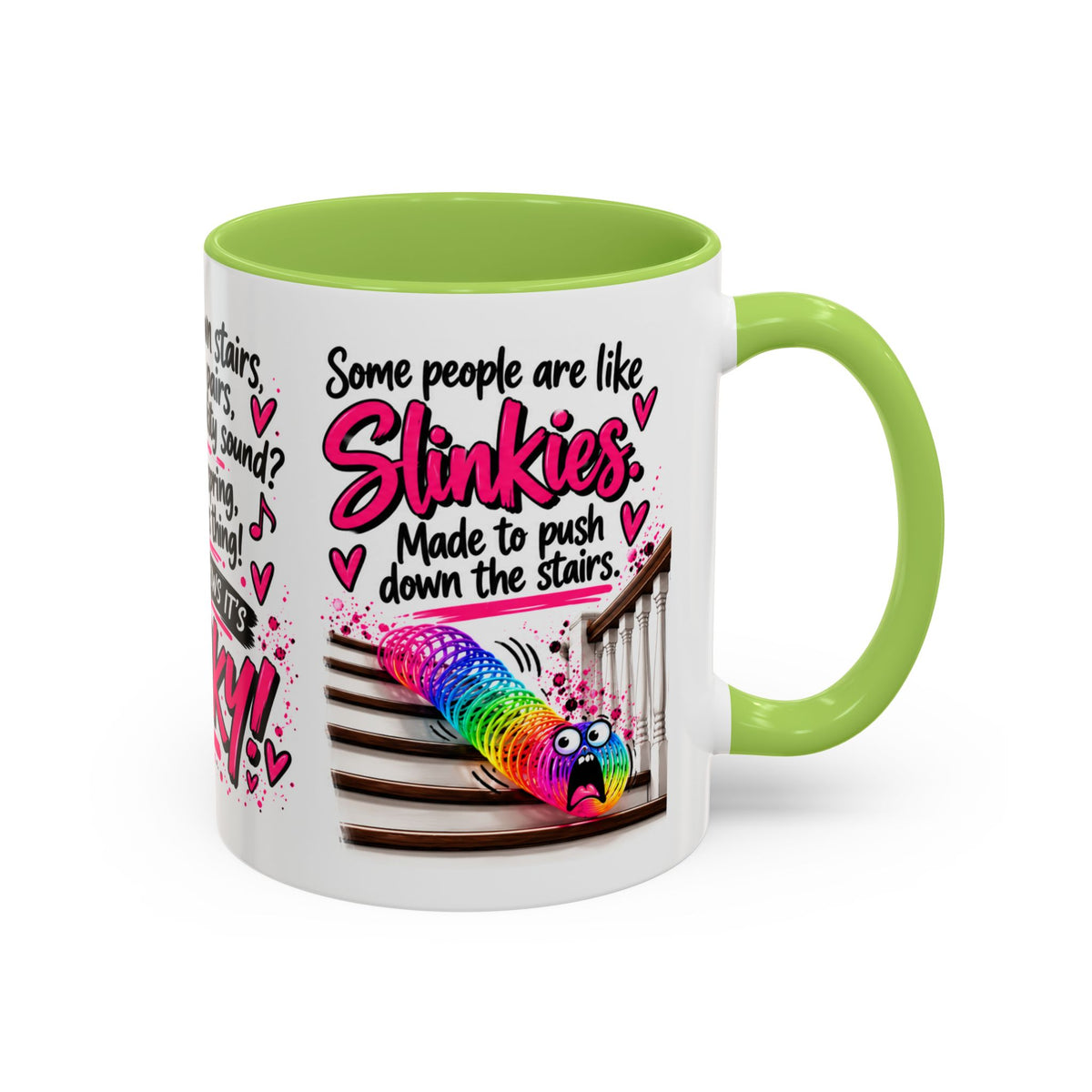 Slinky Coffee Mug — Funny Rainbow Slinky Gift for Friends & Teachers