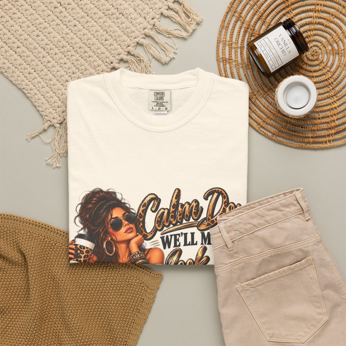 T-Shirt — "Calm Down We'll Make It Look Like An Accident" Vintage Badass Graphic