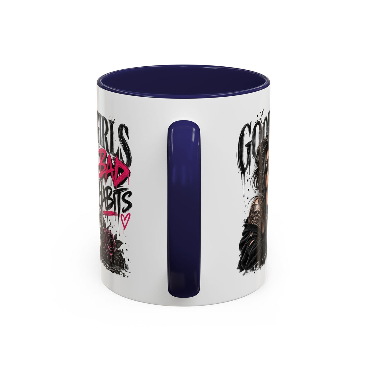 Good Girls Bad Habits Skull & Crown Mug