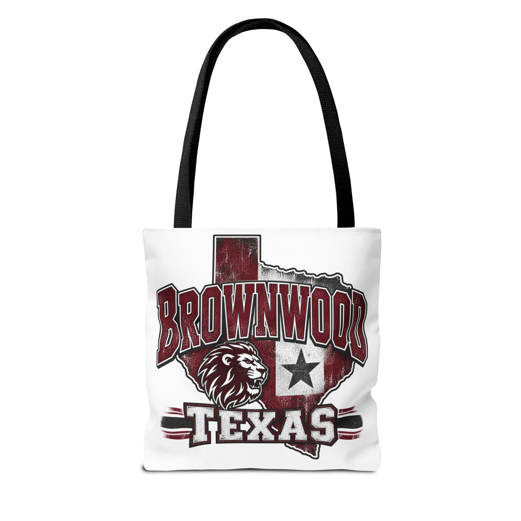 Brownwood Texas Lion Tote Bag – Vintage State Pride AOP Tote