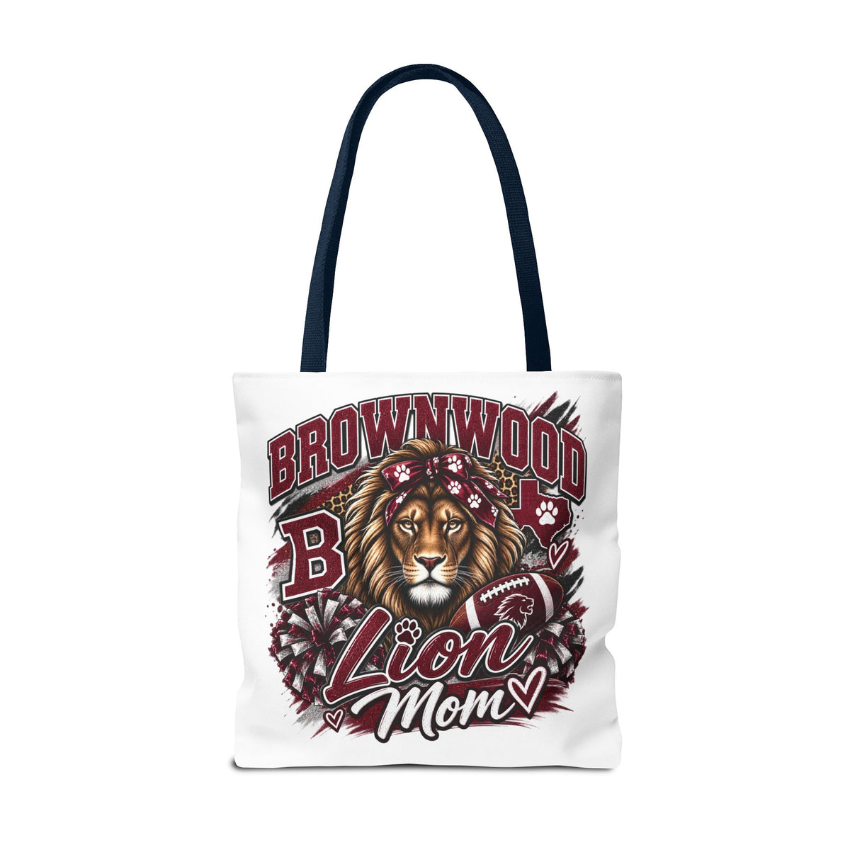 Lion Mom Tote Bag — Brownwood School Spirit Lion Mom Tote