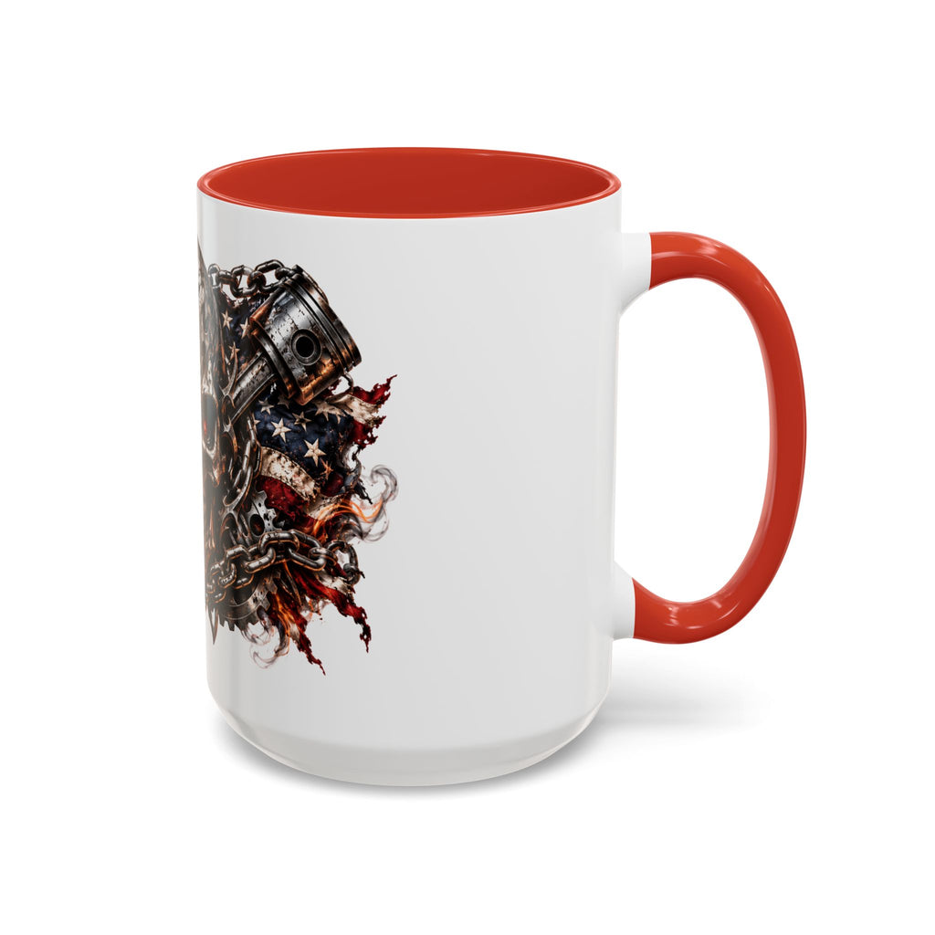 Skull & American Flag Coffee Mug (Accent, 11/15oz)