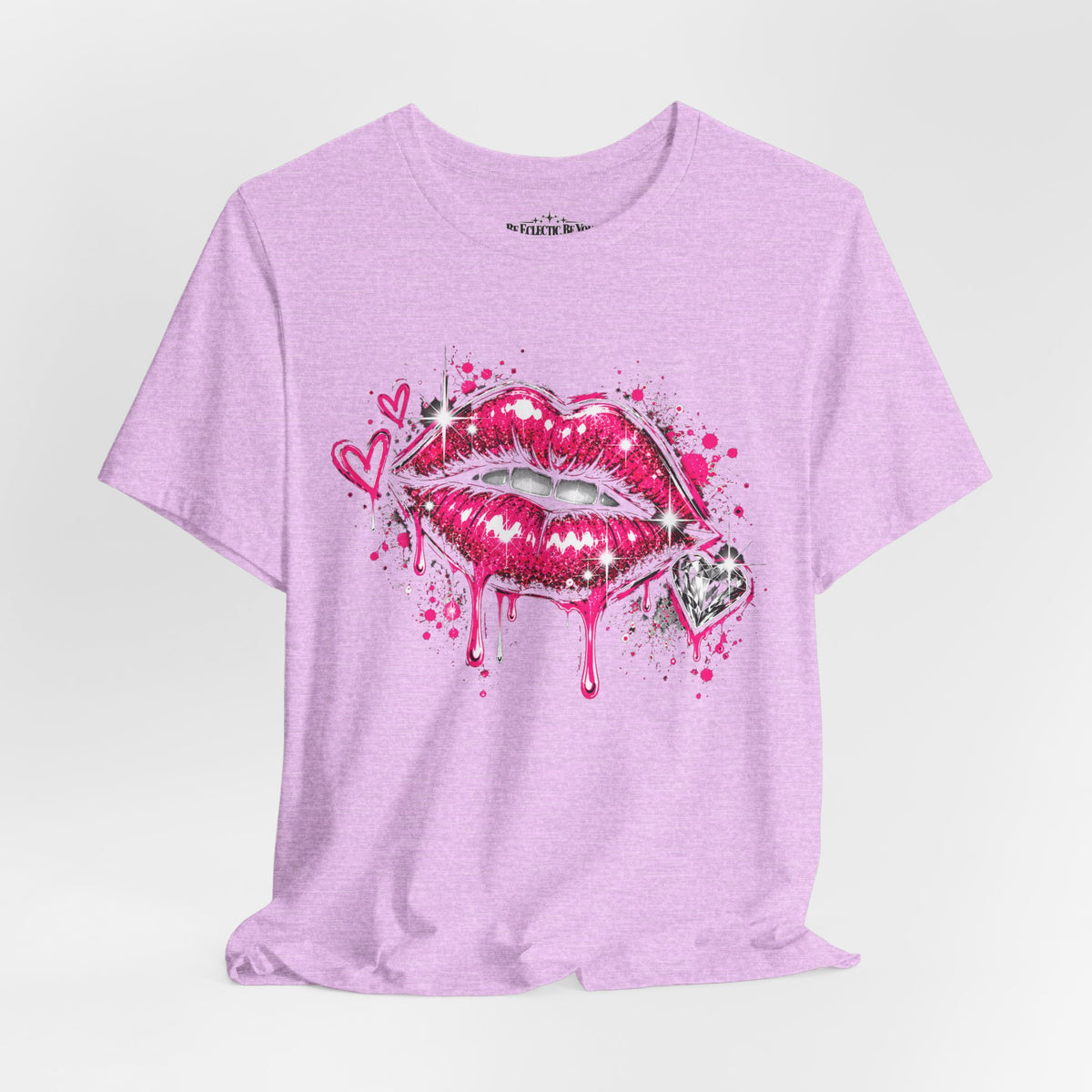 Kiss Lips Graphic Tee Sparkly