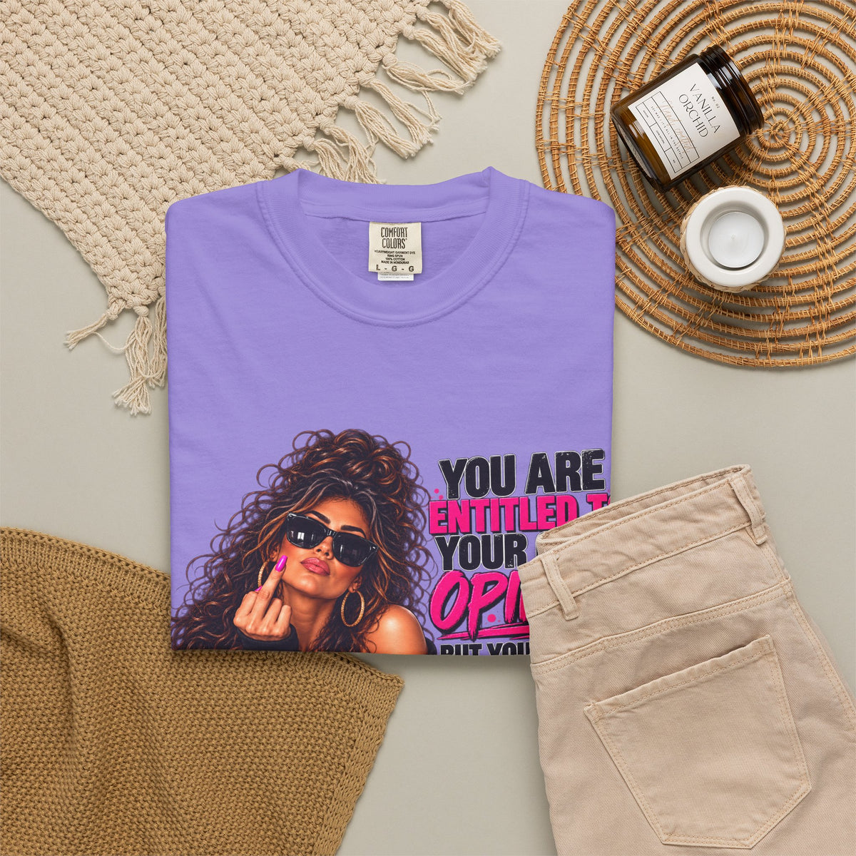 T-Shirt — "You Are Entitled to Your Own Opinion" Retro Sassy Graphic Tee