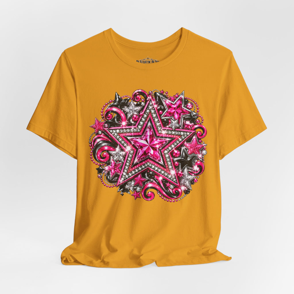 Pink Star Swirl Graphic Tee