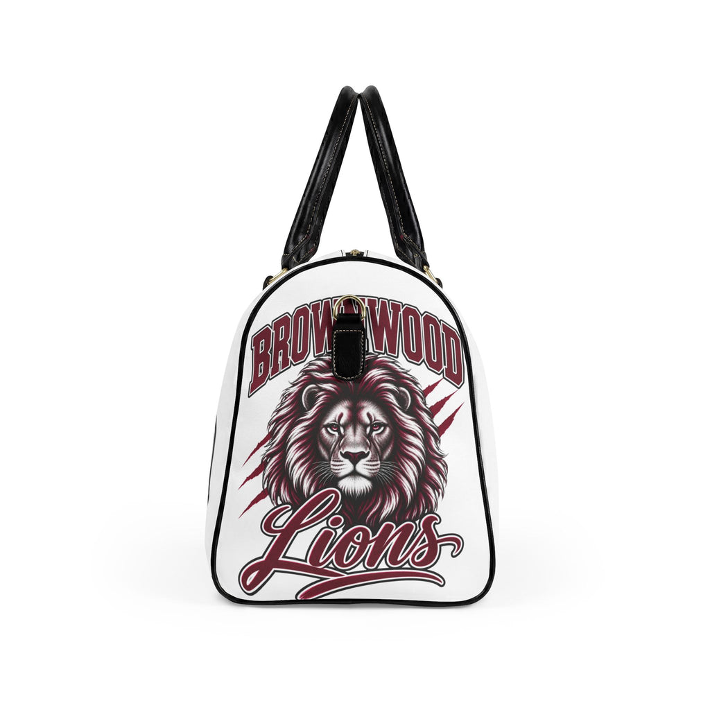 Brownwood Lions Faux Leather Travel Bag — School Mascot Duffle
