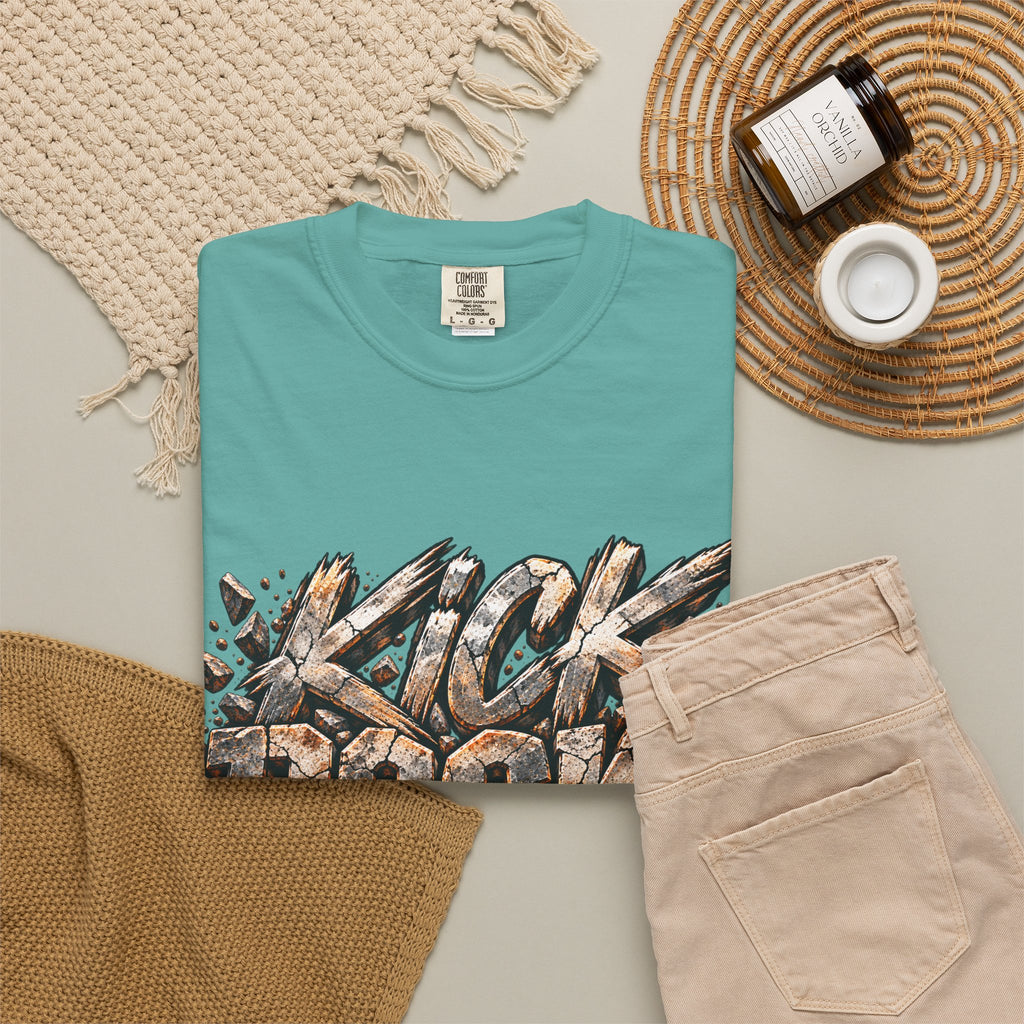 Kick Rocks T‑Shirt — Grunge Stone Graffiti Tee