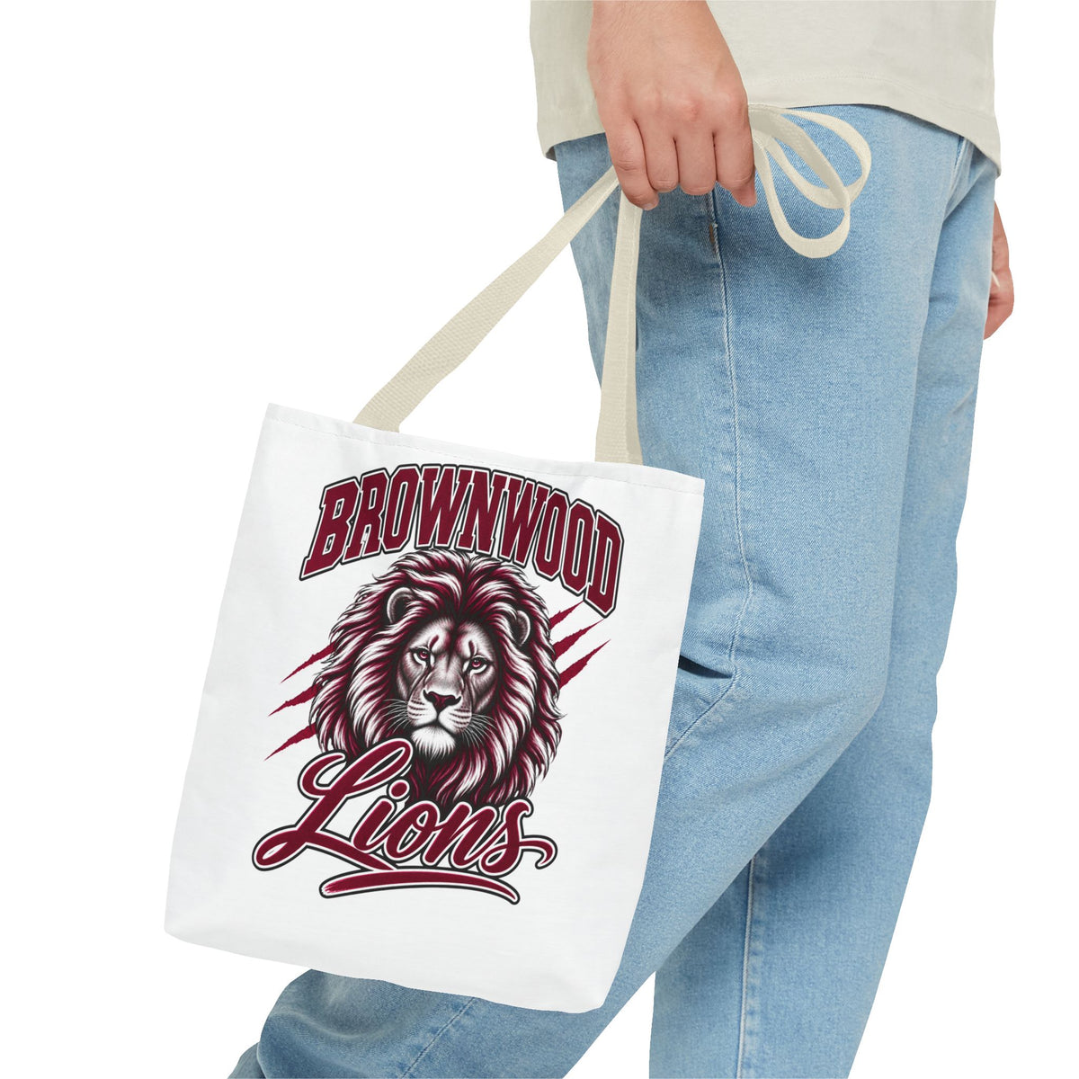 Brownwood Lions Tote Bag – School Mascot Lion Shopper