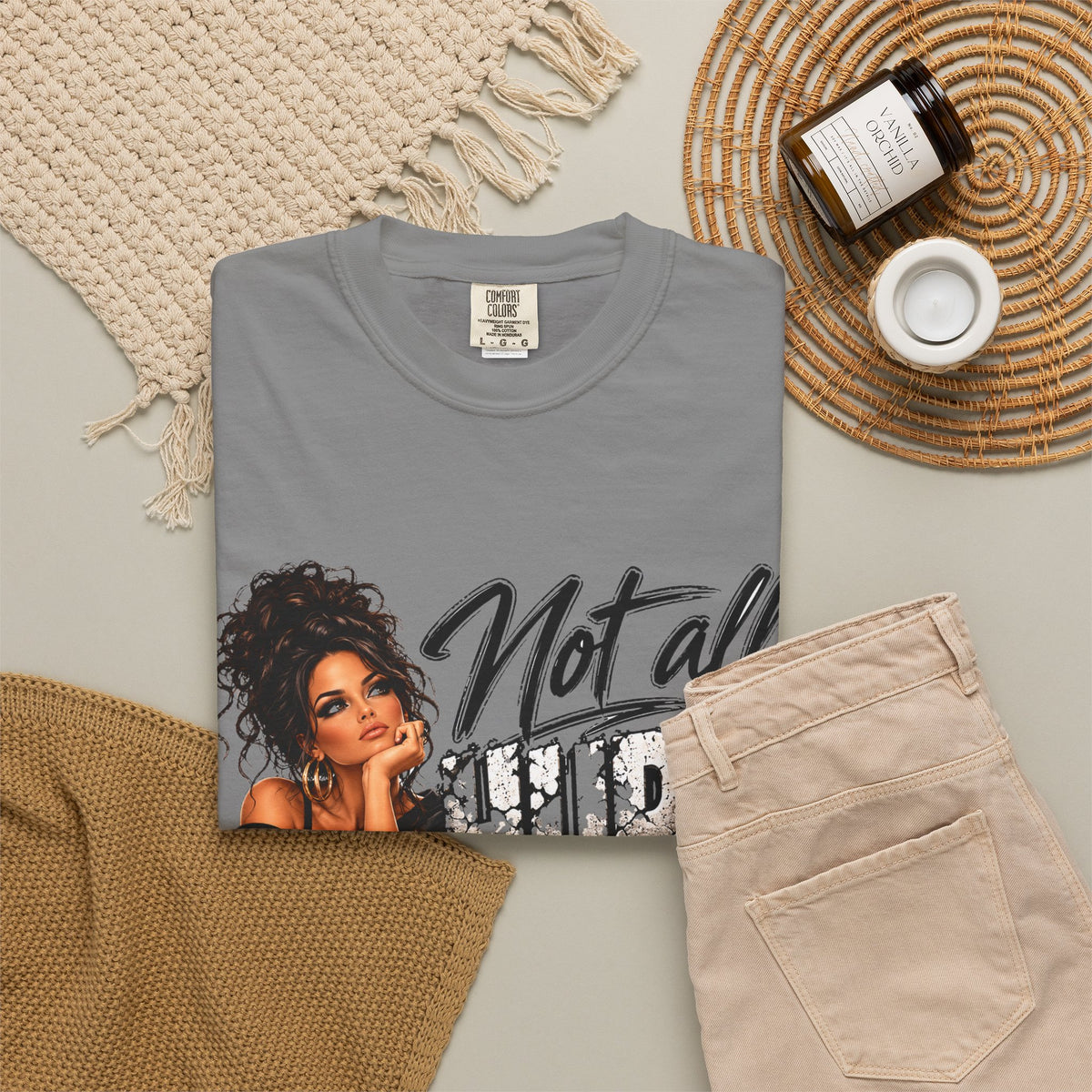 T-Shirt — "Not All Hurts Can Be Photographed" Graphic Tee (Sad Girl Illustration)