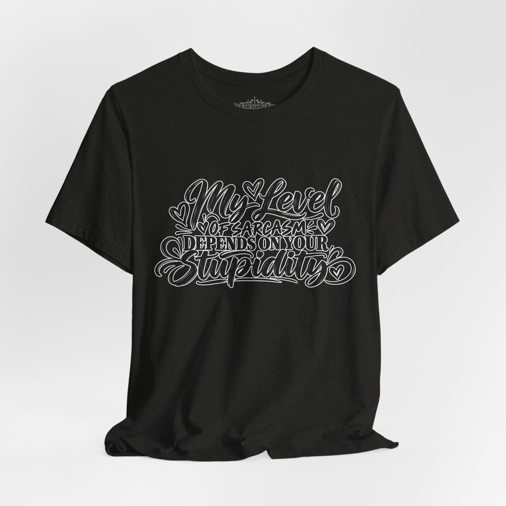 My Level of Sarcasm Depends on Your Stupidity T-Shirt