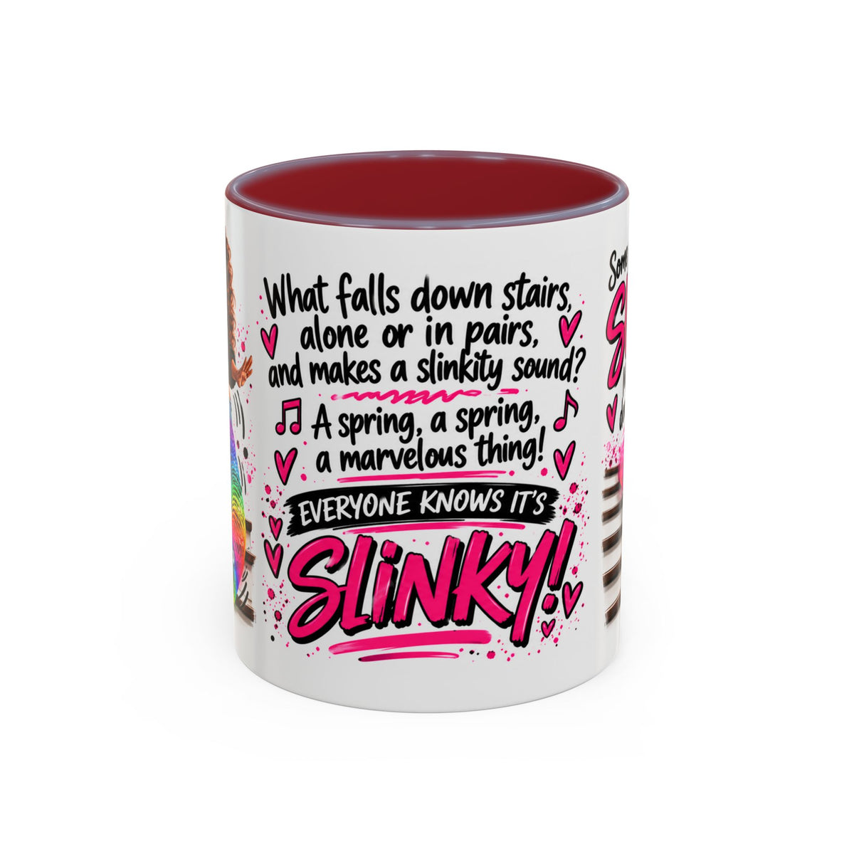 Slinky Coffee Mug — Funny Rainbow Slinky Gift for Friends & Teachers
