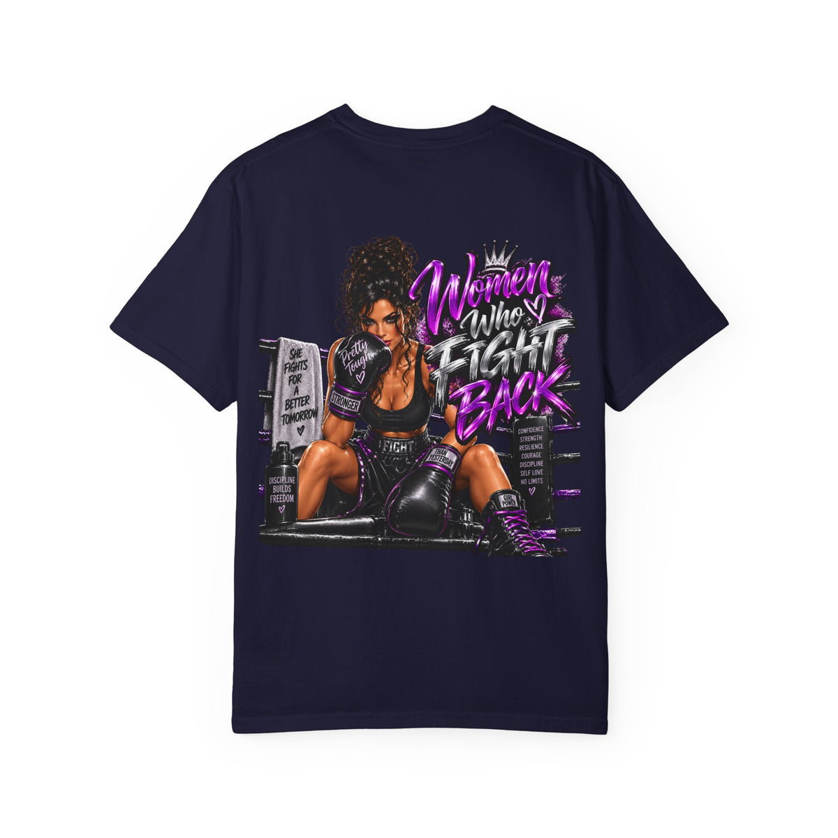 Women Who Fight Back T-Shirt — Boxing Graphic Tee for Strong Women