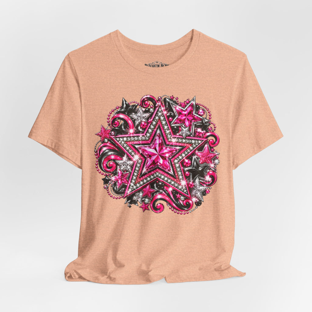 Pink Star Swirl Graphic Tee