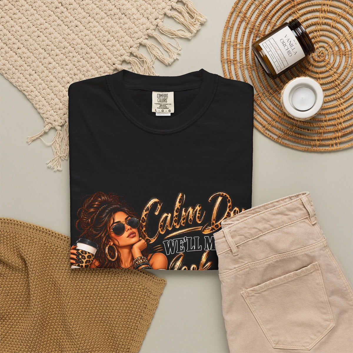 T-Shirt — "Calm Down We'll Make It Look Like An Accident" Vintage Badass Graphic