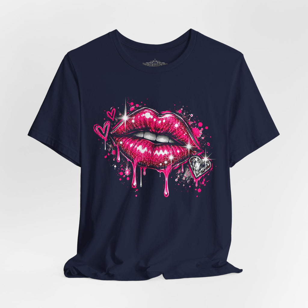 Kiss Lips Graphic Tee Sparkly