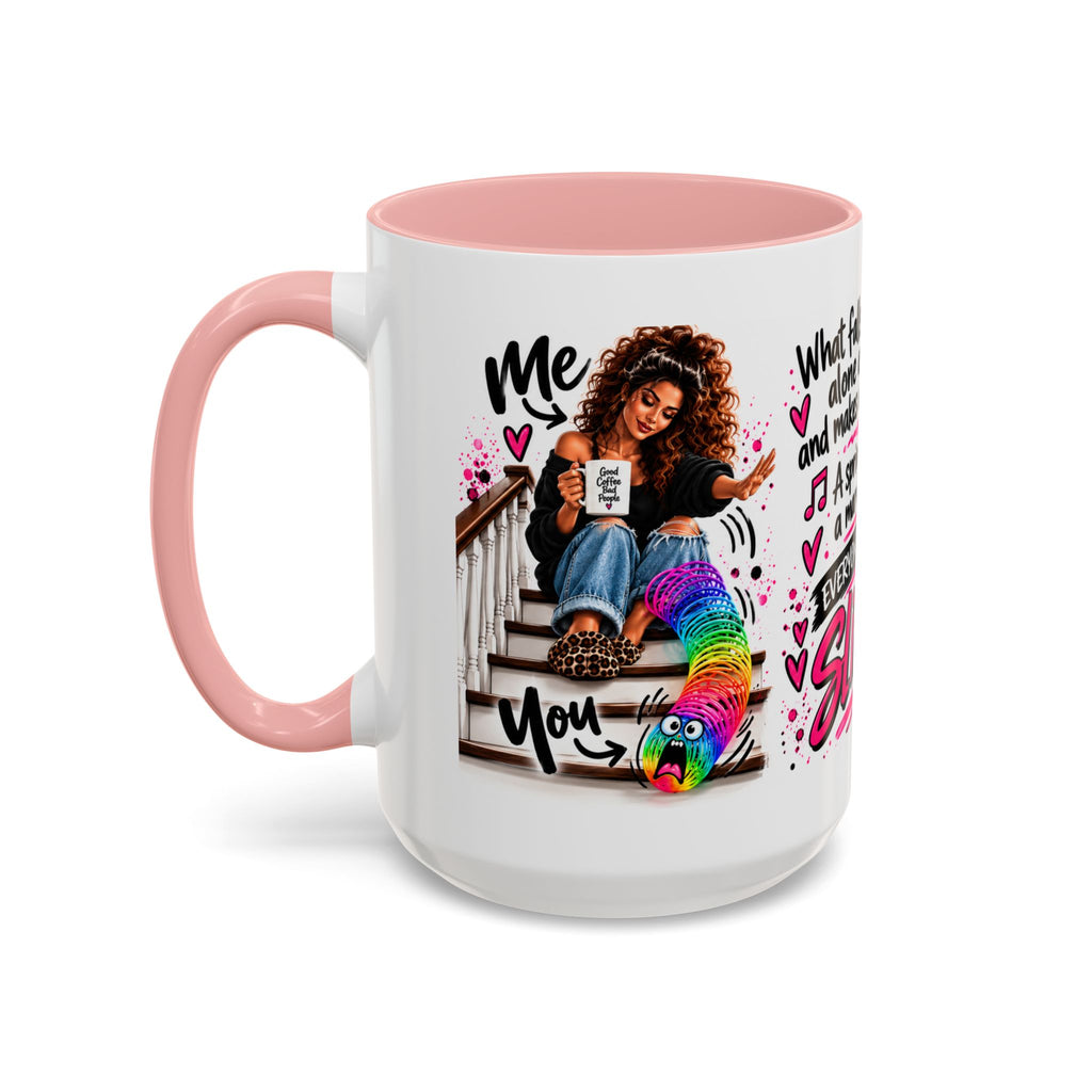 Slinky Coffee Mug — Funny Rainbow Slinky Gift for Friends & Teachers