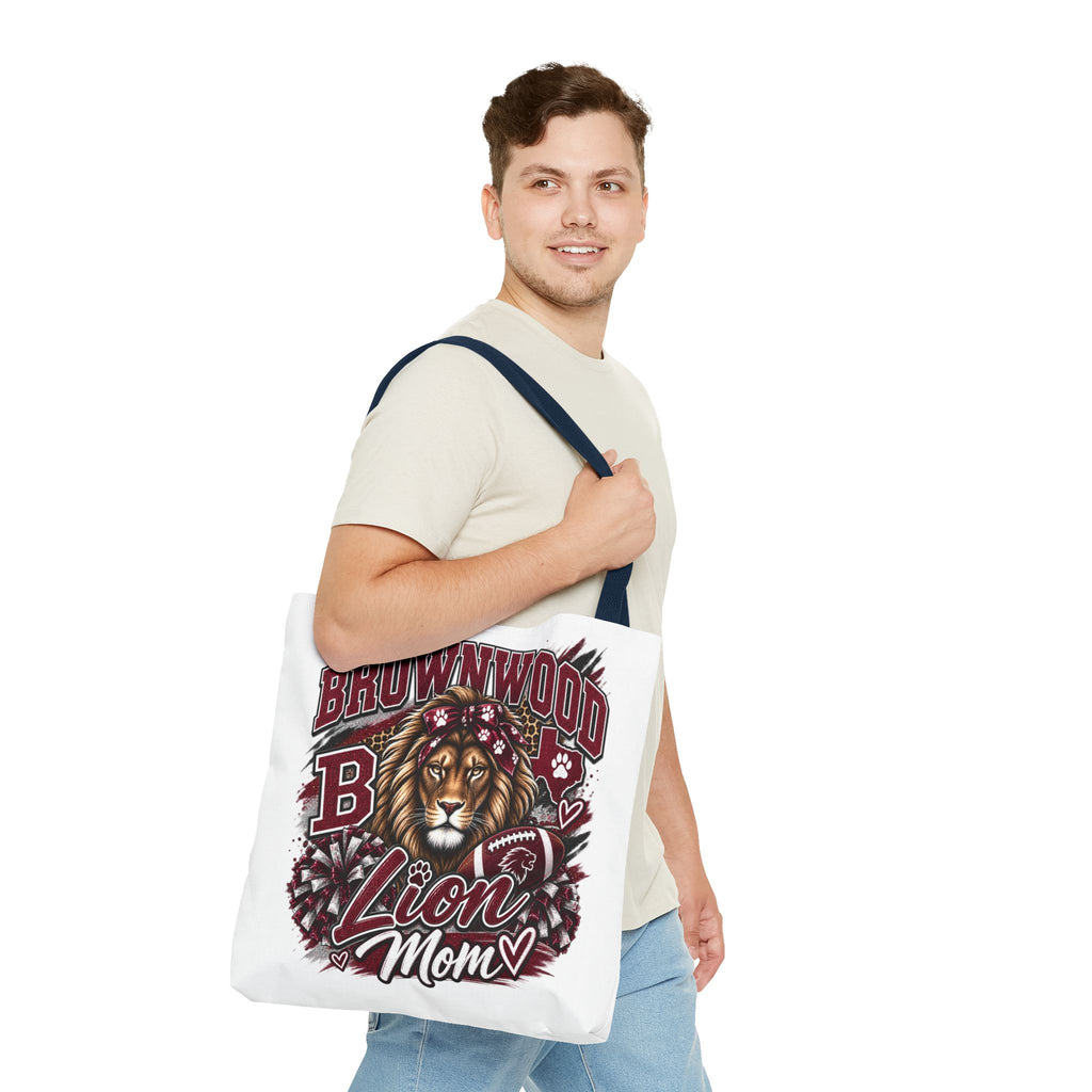 Lion Mom Tote Bag — Brownwood School Spirit Lion Mom Tote