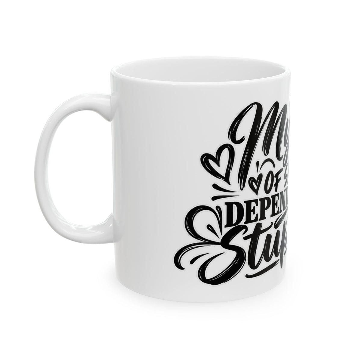 Sarcastic Love Mug — "My Level of Sarcasm Depends on Your Stupidity" Ceramic Coffee Mug (11oz/15oz)