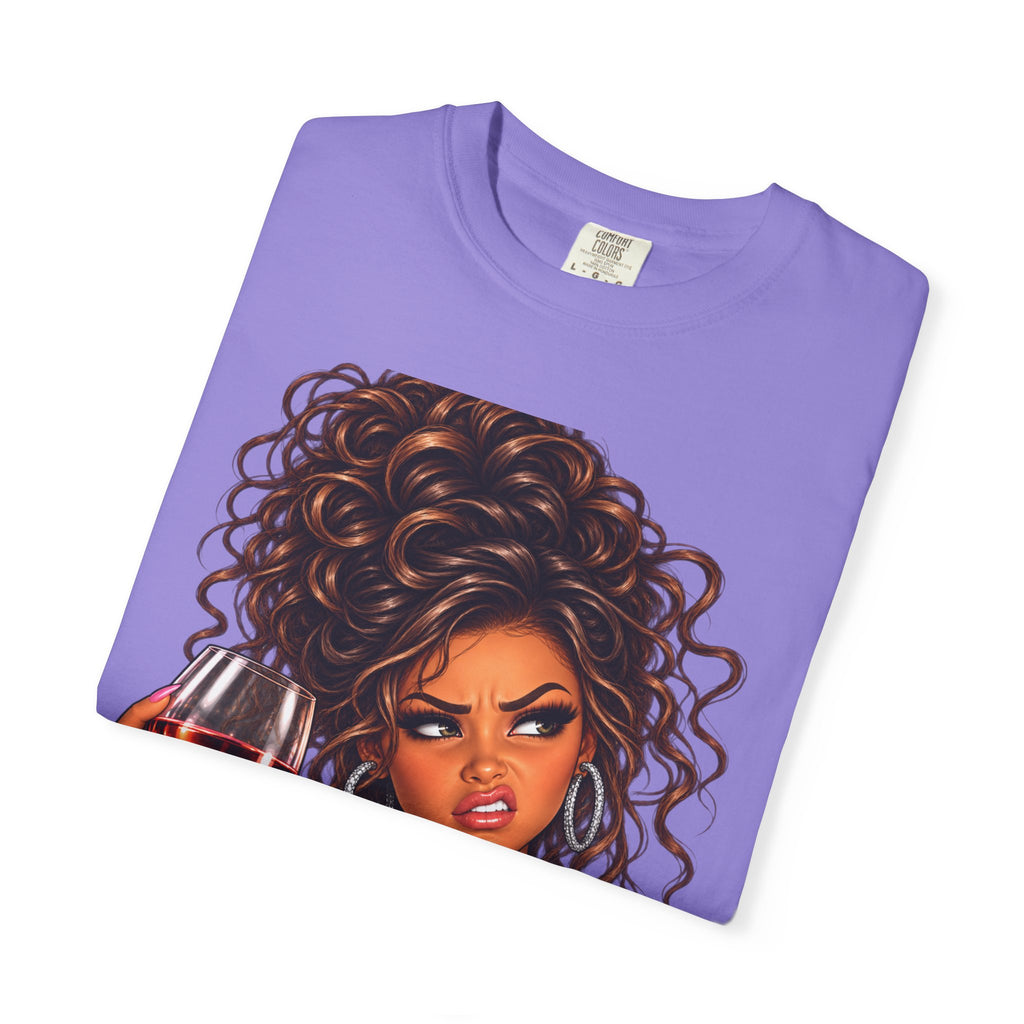 Sassy Curly Girl Wine T-Shirt