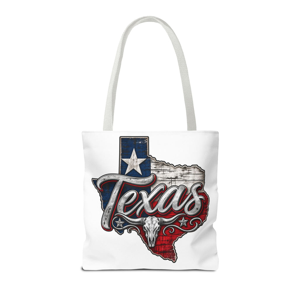 Texas Flag State Outline Tote Bag — Rustic Western 'Texas' Design