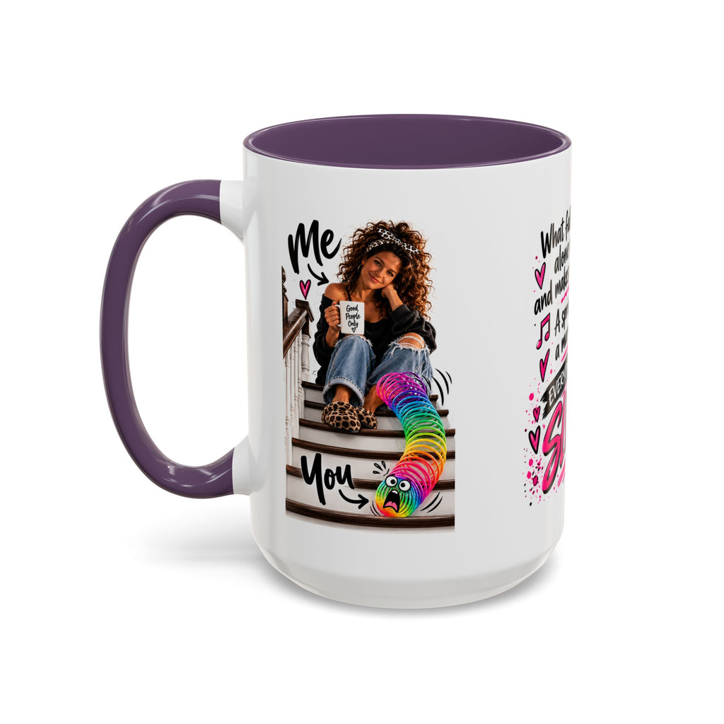 Slinky Coffee Mug — Funny Retro Toy Quote Accent Mug (11/15 oz)