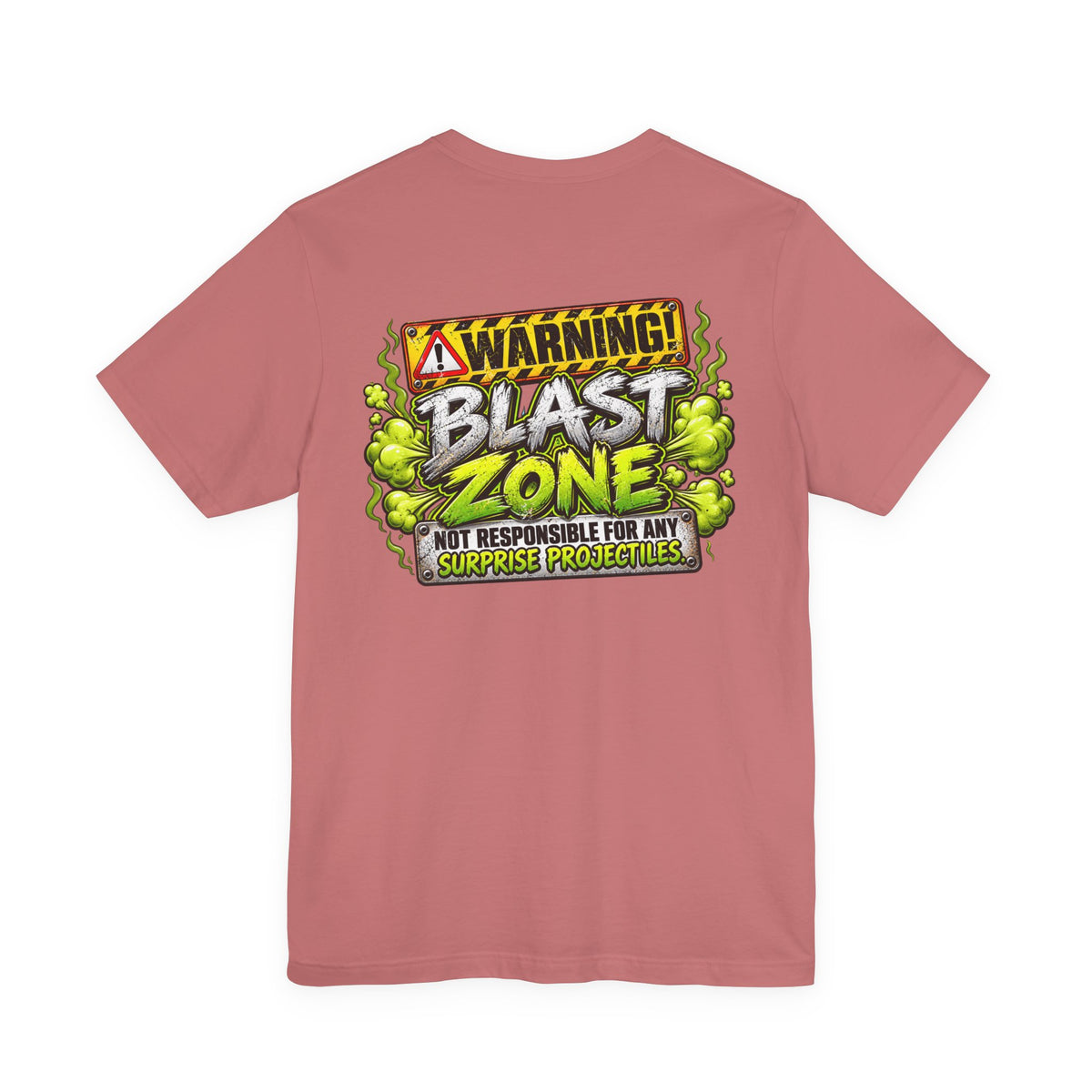 Blast Building Warning Blast Zone Graphic T-Shirt