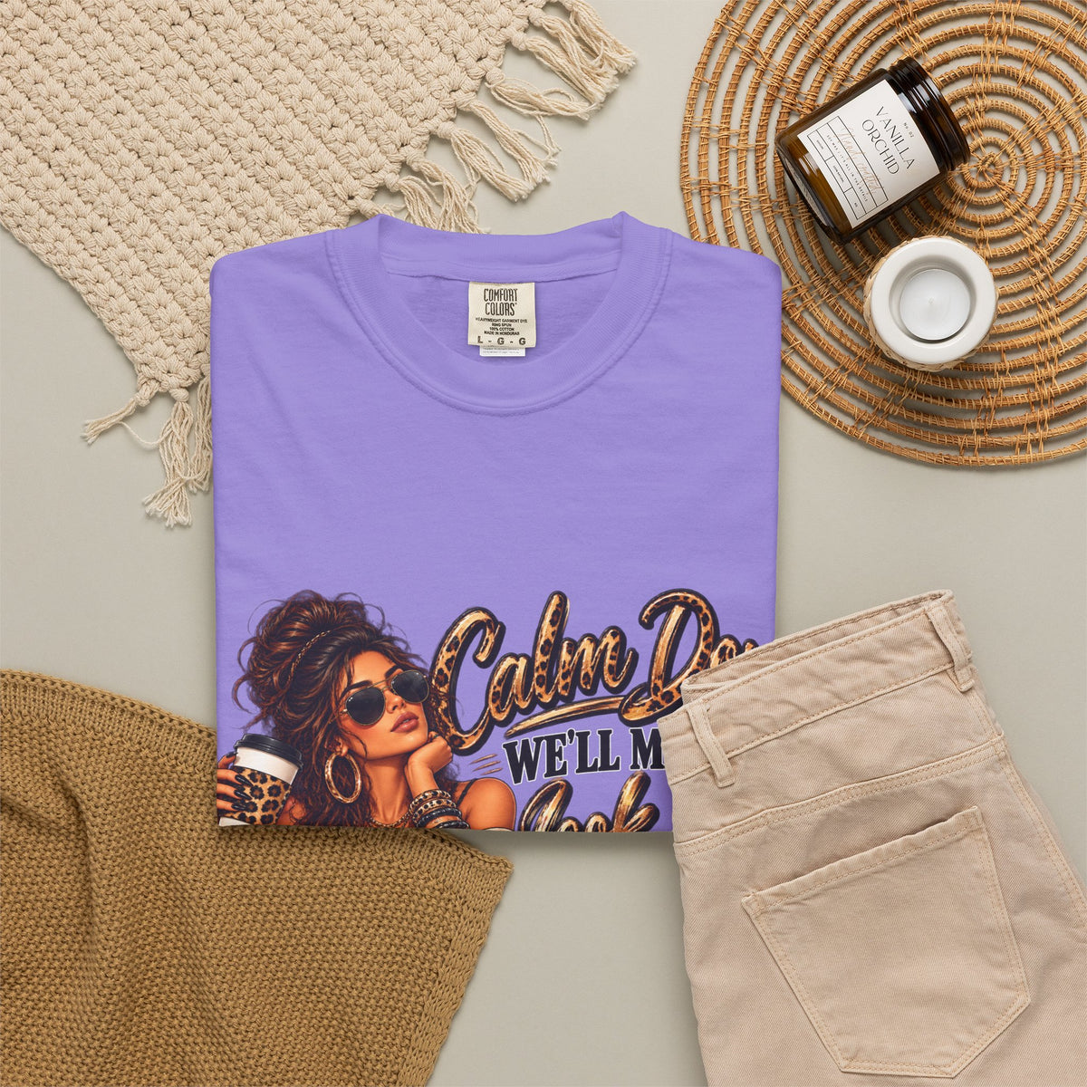T-Shirt — "Calm Down We'll Make It Look Like An Accident" Vintage Badass Graphic
