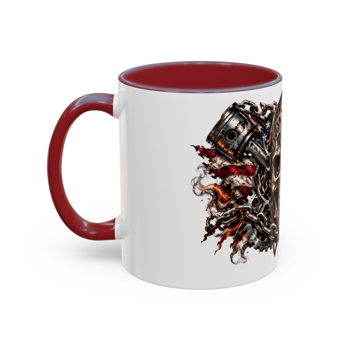 Skull & American Flag Coffee Mug (Accent, 11/15oz)