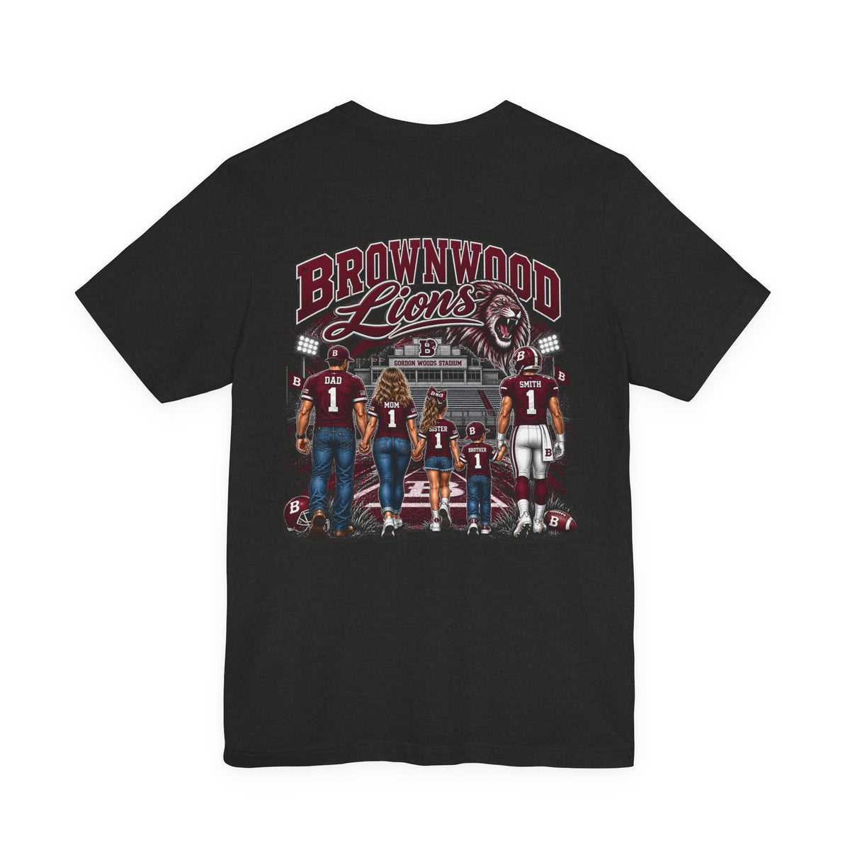 Brownwood Lions Family Football Graphic T-Shirt