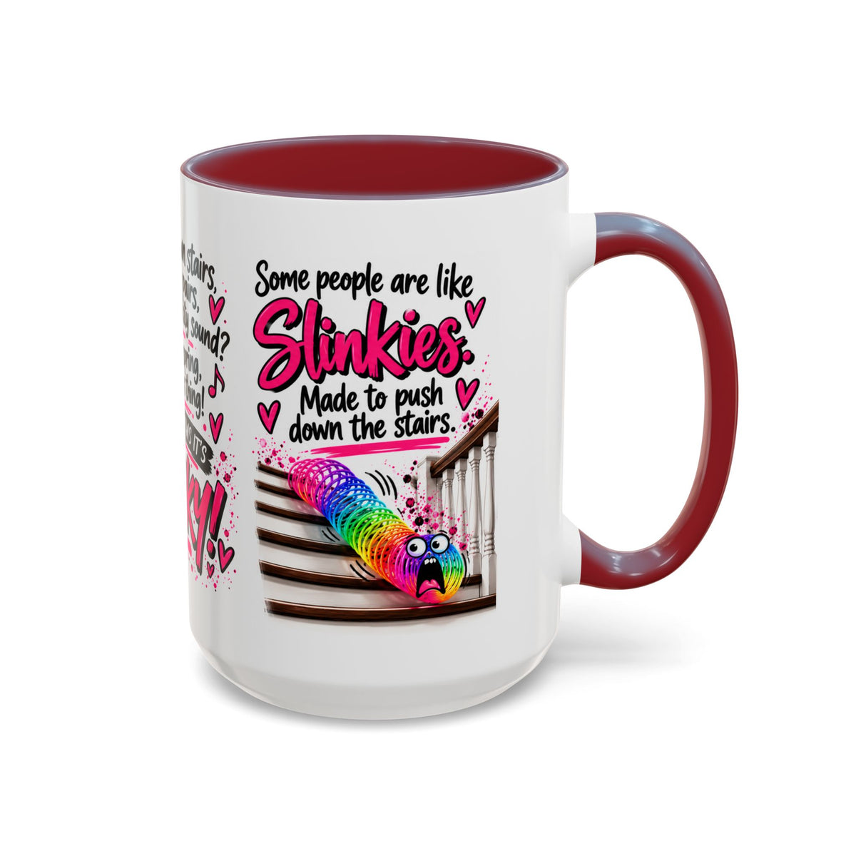 Slinky Coffee Mug — Funny Rainbow Slinky Gift for Friends & Teachers