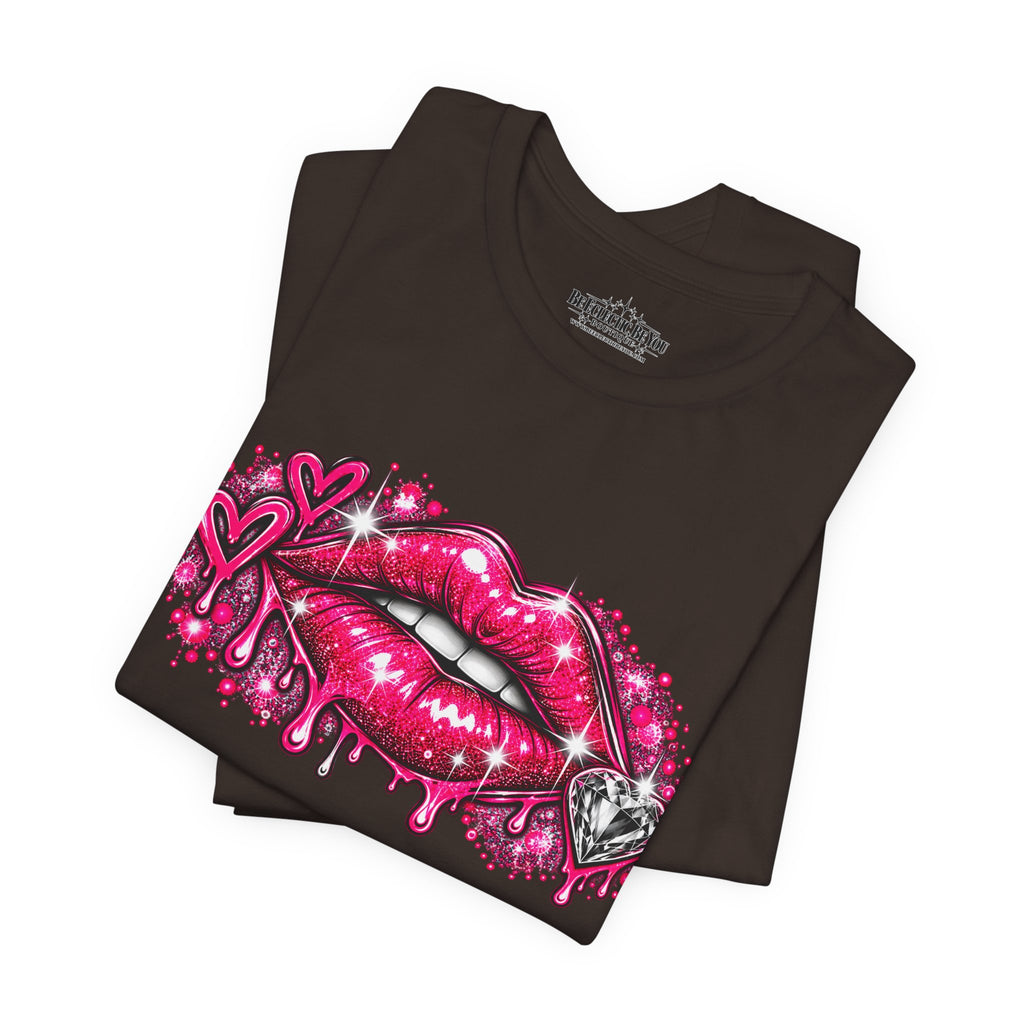 Sparkly Pink Lips Graphic Tee