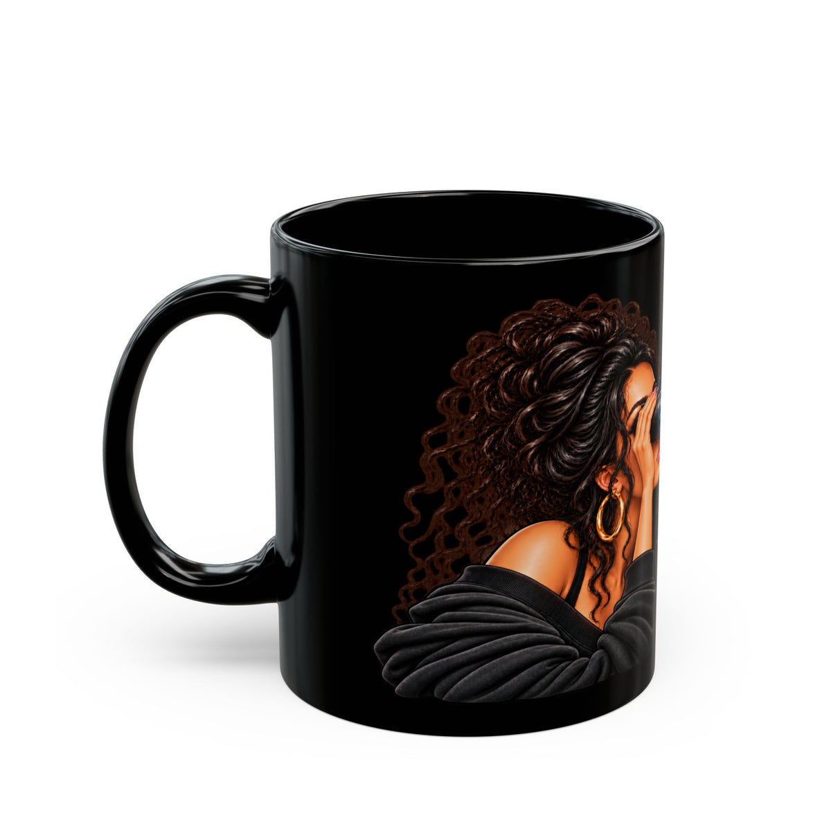"Me Trying to Find Out What I Saw in Him" Graphic Coffee Cup