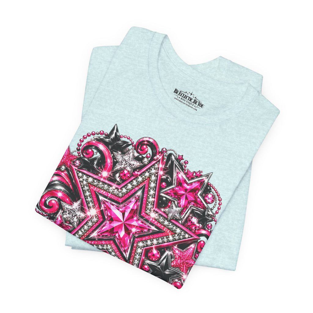 Pink Star Swirl Graphic Tee