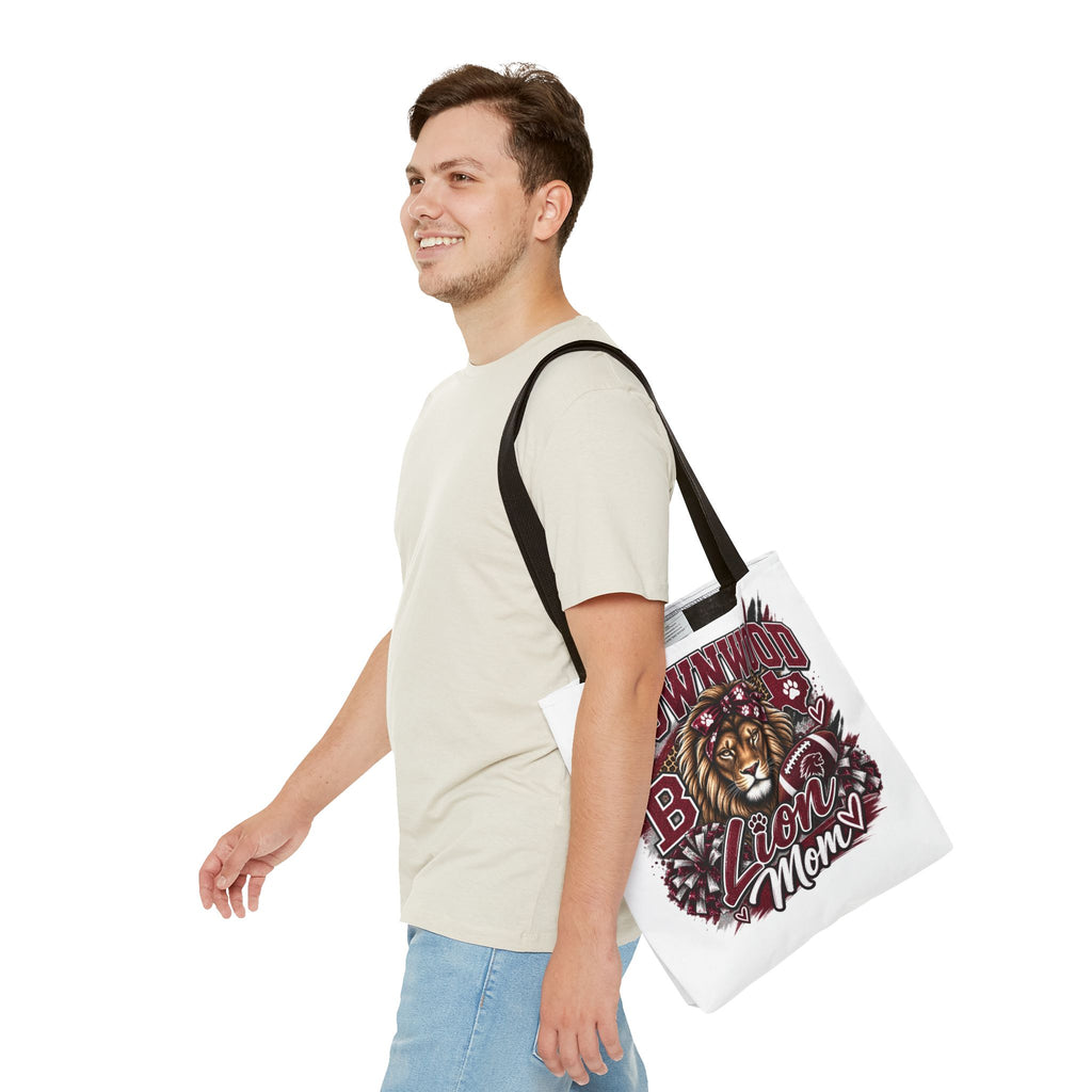 Lion Mom Tote Bag — Brownwood School Spirit Lion Mom Tote