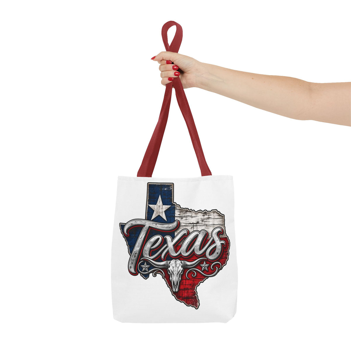 Texas Flag State Outline Tote Bag — Rustic Western 'Texas' Design