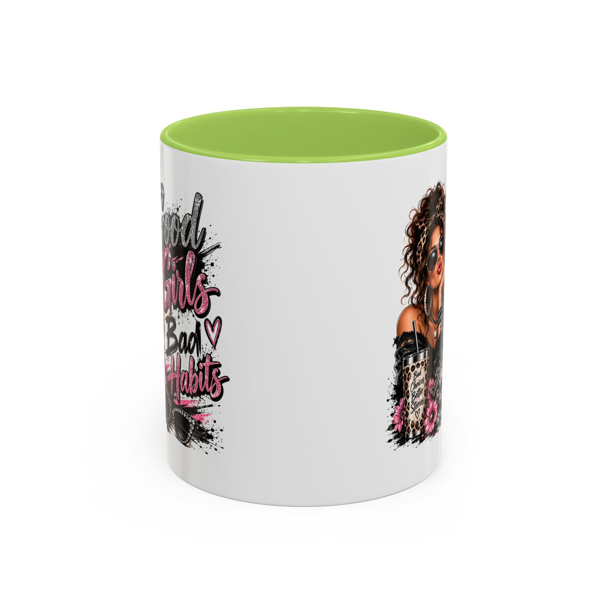 Good Girls Bad Habits Accent Coffee Mug – 11/15oz Stylish Graphic Mug for Trendy Women