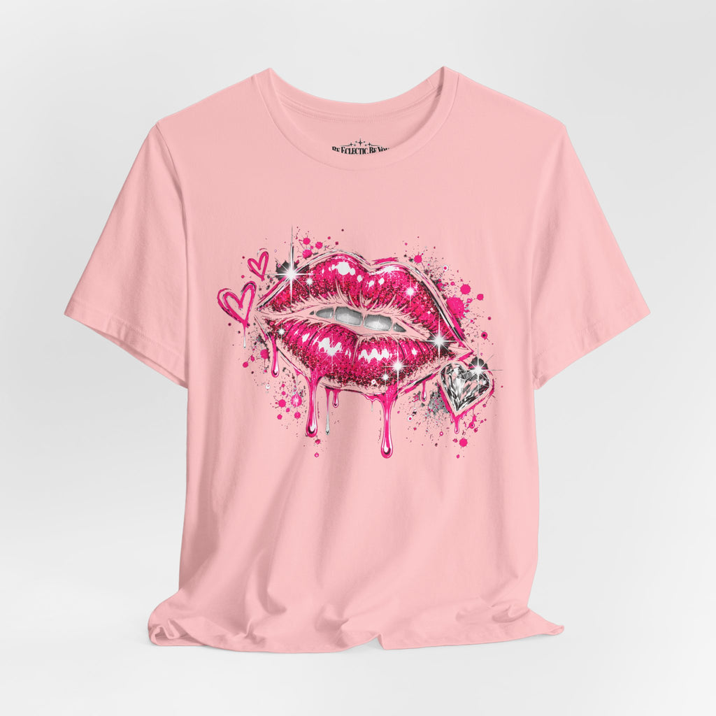 Kiss Lips Graphic Tee Sparkly