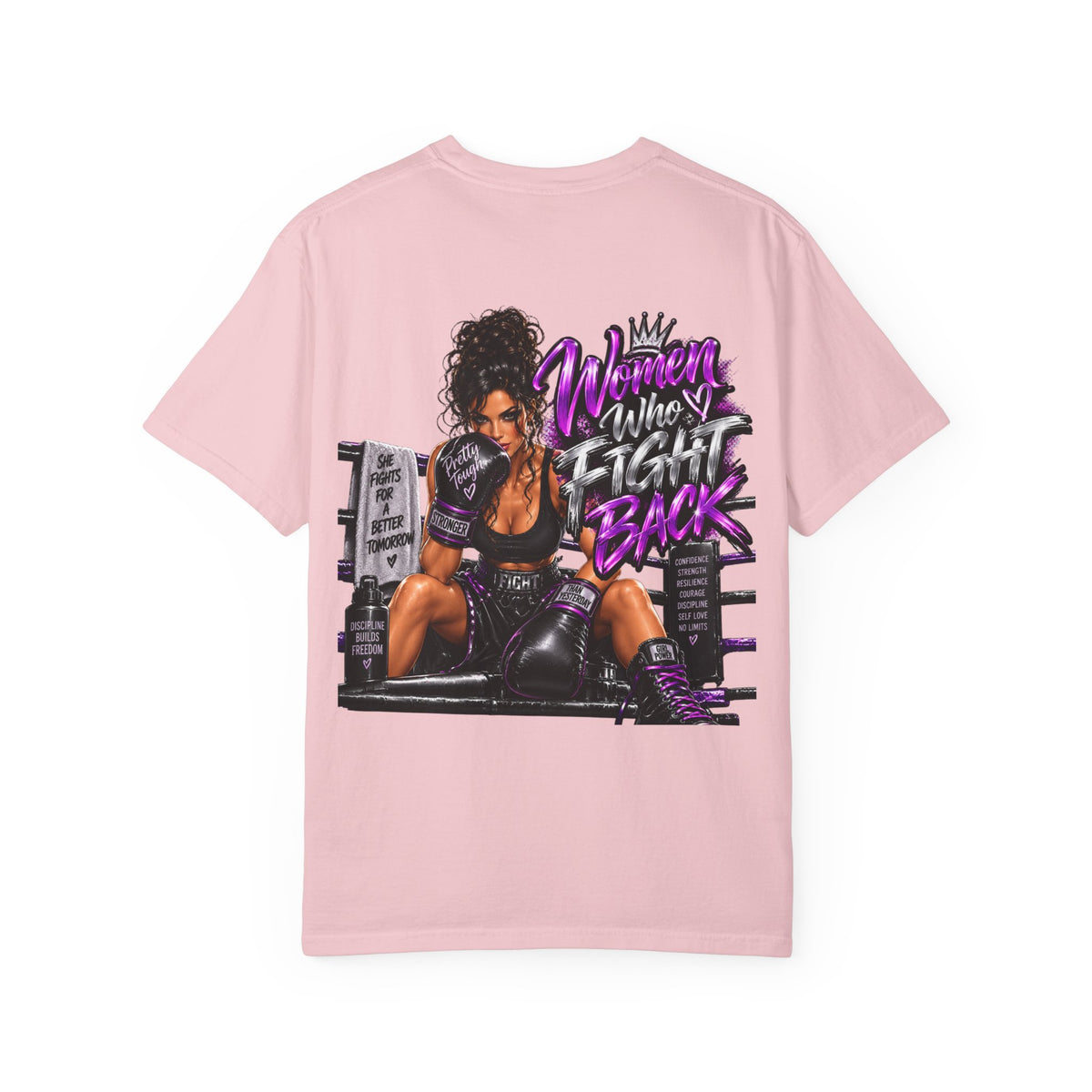 Women Who Fight Back T-Shirt — Boxing Graphic Tee for Strong Women