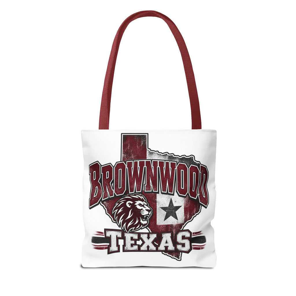 Brownwood Texas Lion Tote Bag – Vintage State Pride AOP Tote