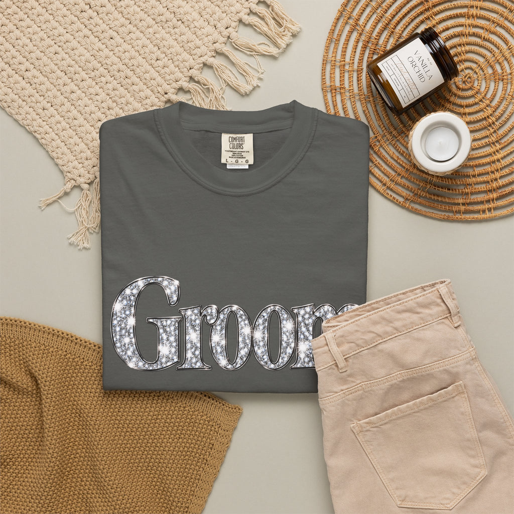 Groom Logo T-Shirt — Wedding Party Tee for Groom and Groomsmen